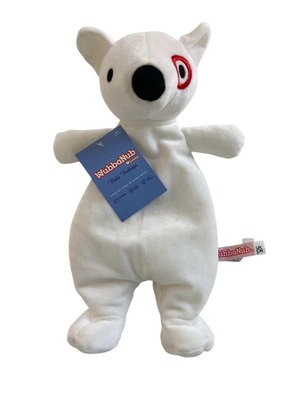 NEW WubbaNub Baby Bullseye Lovey 11” Security Blanket Puppy Dog Target TAGS